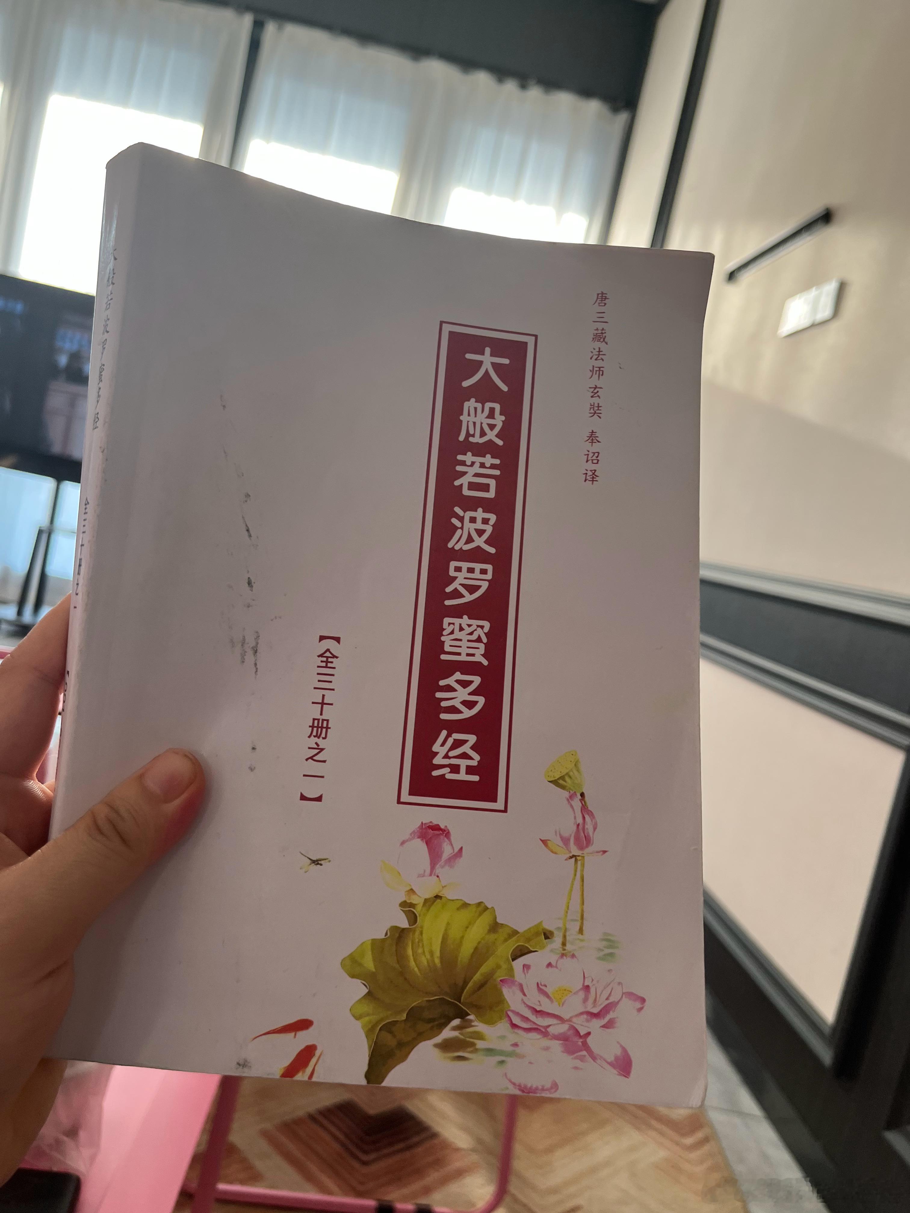 完成第一本大般若经，今晚看看能不能完成第四本华严经…..华严经还剩两本，就是善财
