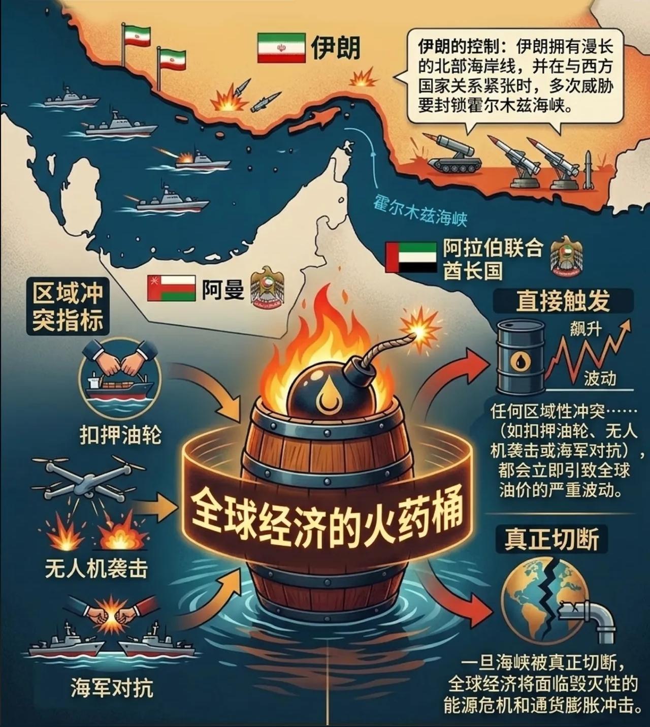 看了霍尔木兹海峡的地理位置以及它的战略定位，也理解我们国家为什么要大力发展光伏项