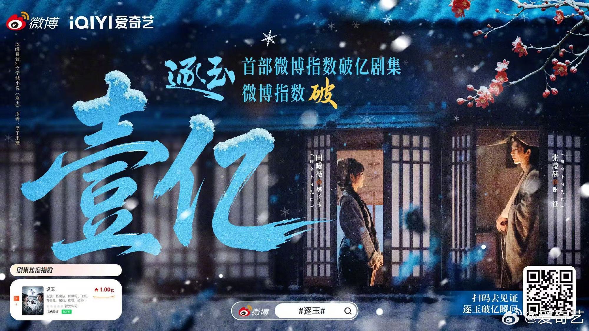 逐玉微博指数破亿今晚继续看逐玉