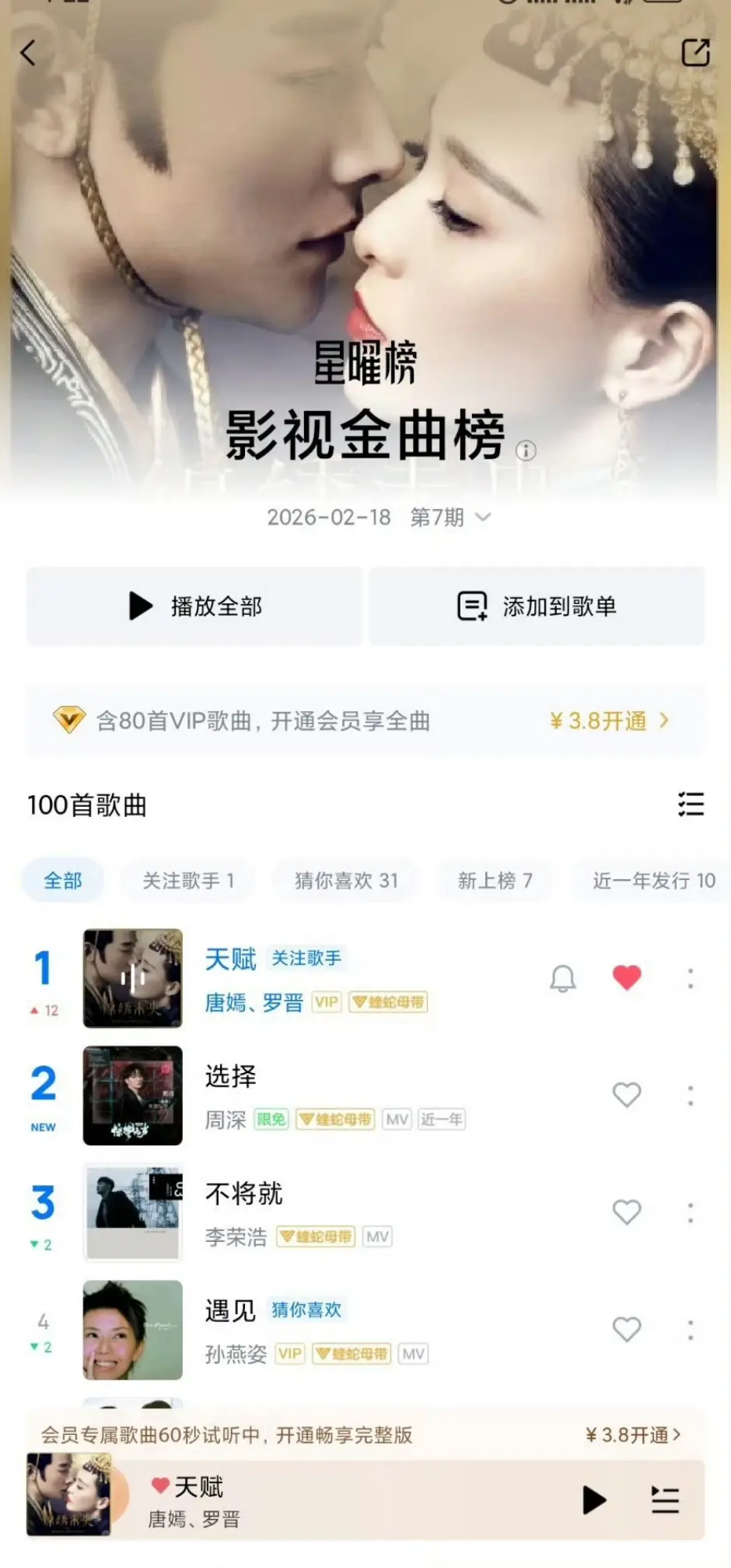 锦绣未央就这么权威！又把天赋送上了各。榜单第一！ 唐嫣好权威~