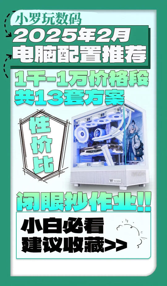2025年2月电脑配置搭配方案（闭眼抄）