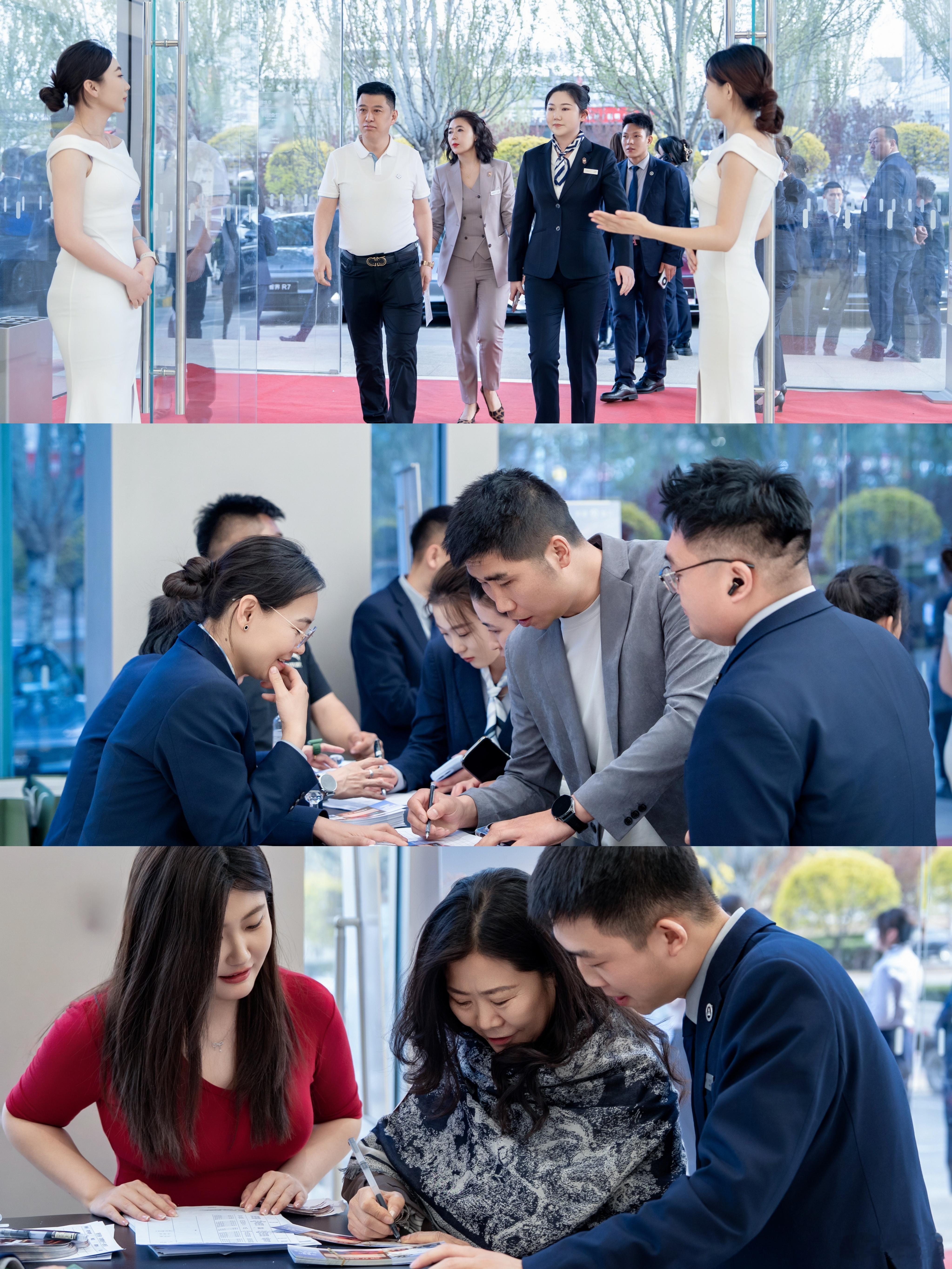 鸿蒙智行门店热闹非凡。