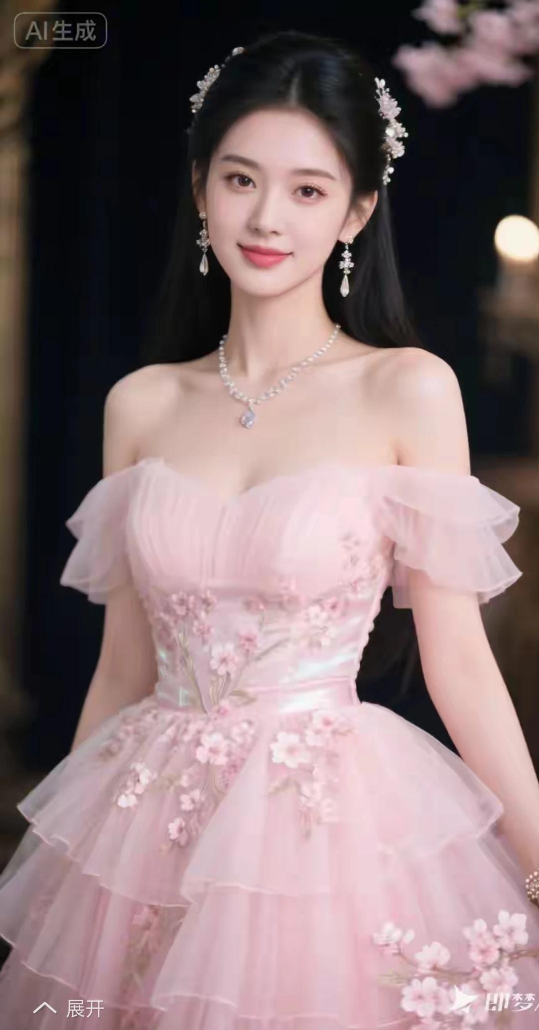 出水芙蓉，亭亭玉立。
冰肌玉骨，明眸皓齿。
眉清目秀，美若冠玉。
窈窕淑女，君子