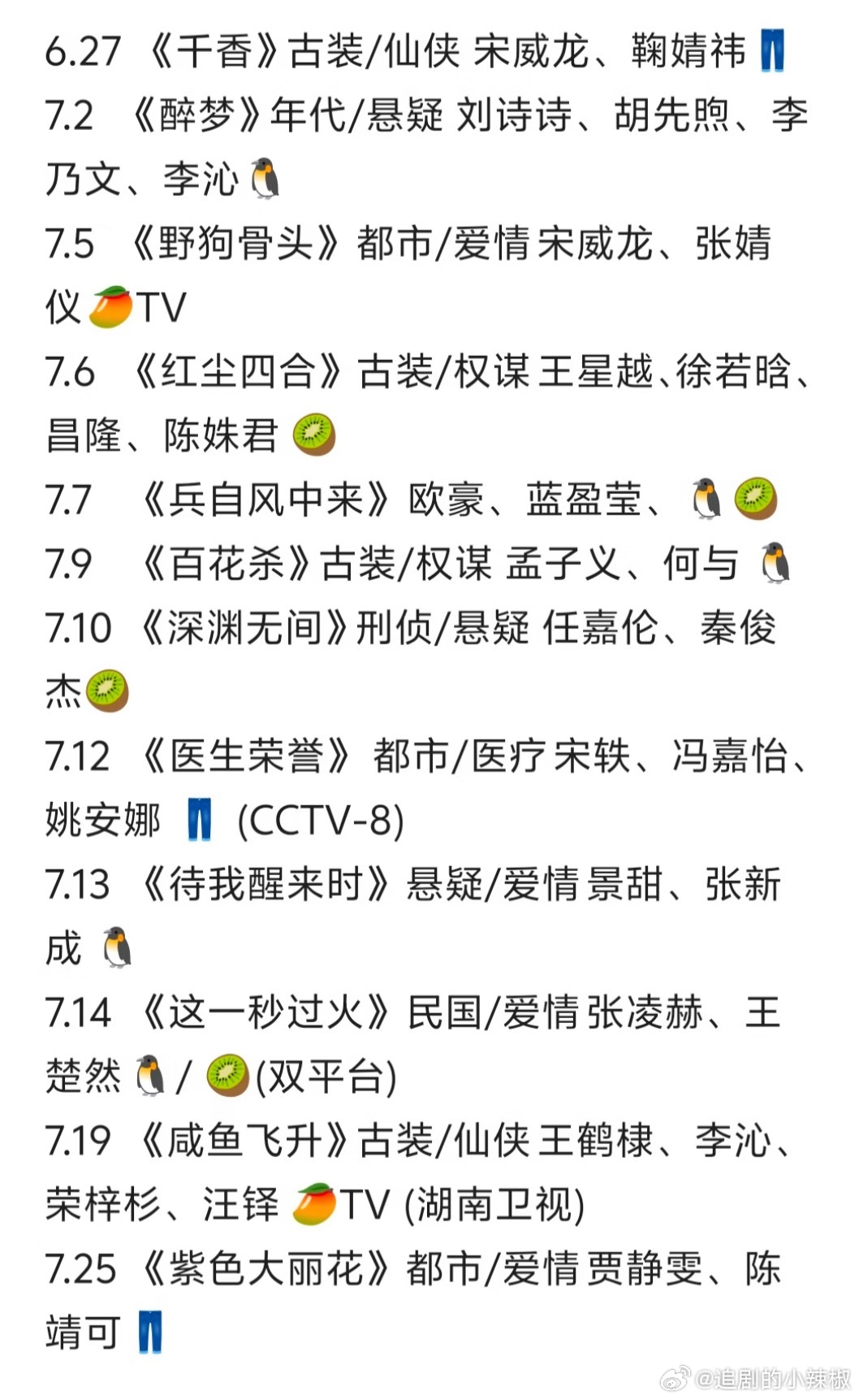 7月待播剧来啦，谁能燃爆暑假档？ 