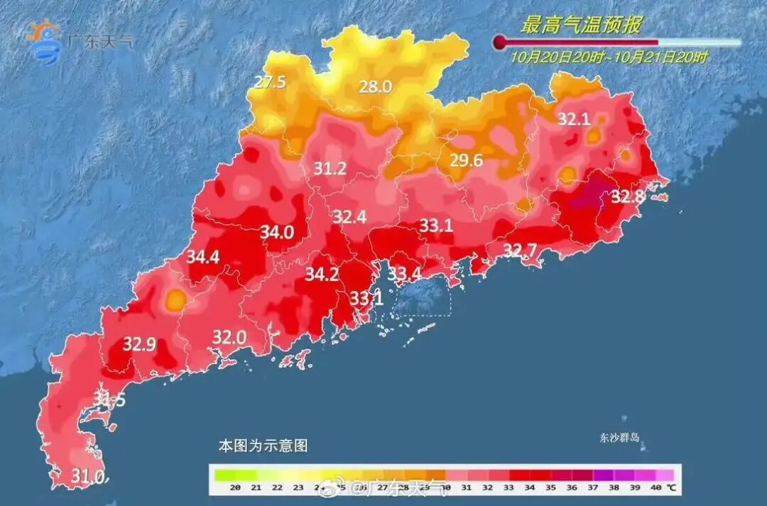 晴朗稳稳在线，弱冷空气今夜影响粤北，广州离入秋还有多远？未来一周具体天气预报