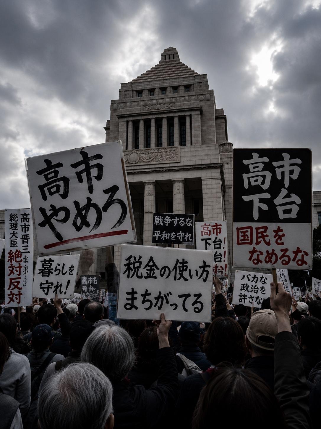 一大早刷到这条新闻，手里的饭团突然变香了。

高市内阁支持率跌到49%，每日新闻