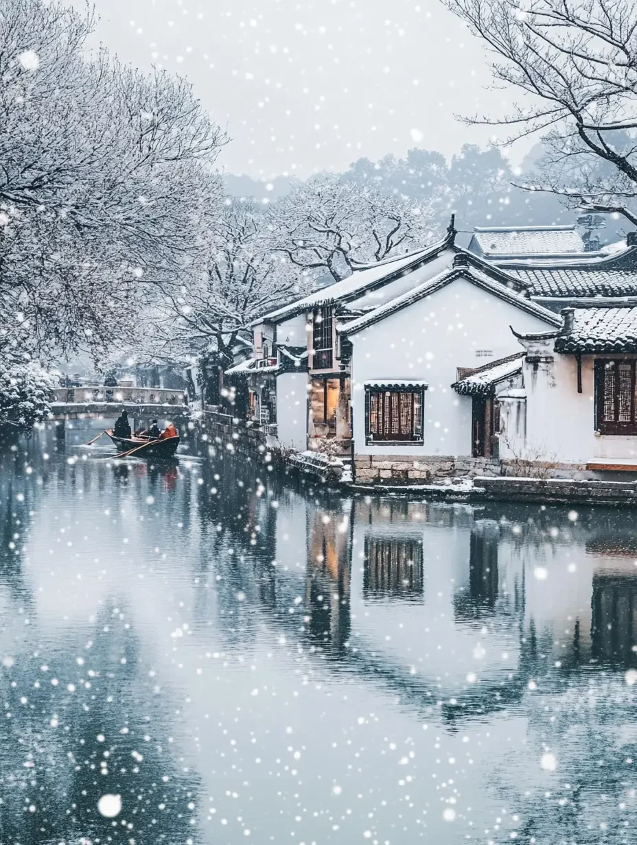 春风又绿江南岸美不胜收，但雪后景象亦惊喜