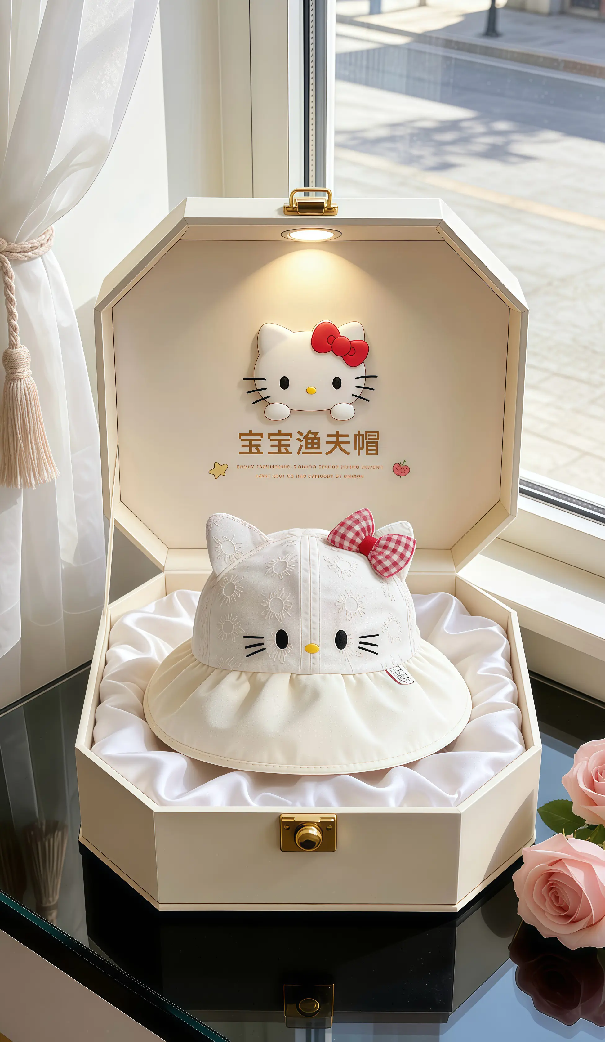 宝宝帽子遮阳帽大帽檐渔夫帽 也太可爱了吧可爱帽子