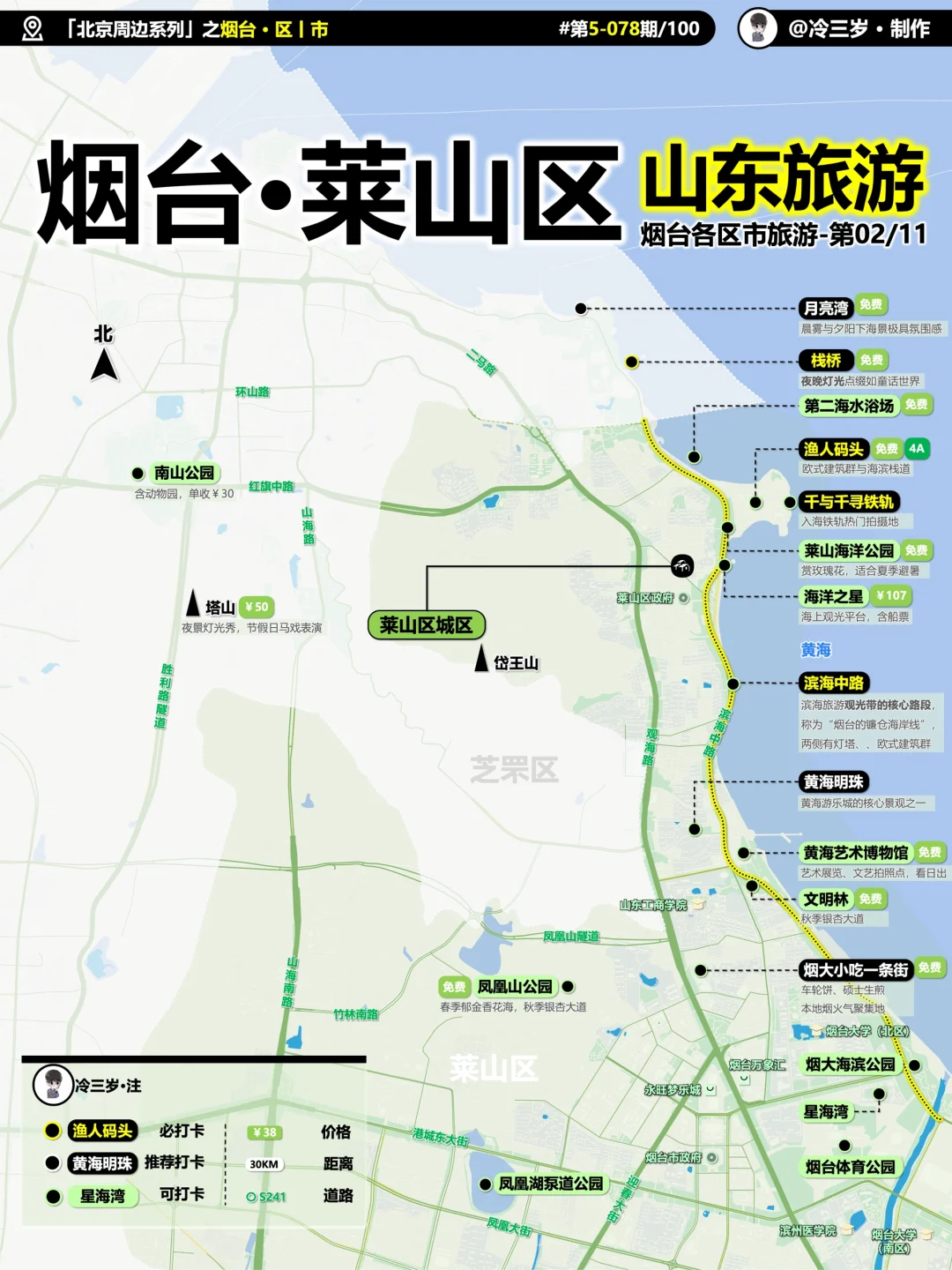 烟台·莱山区的旅游攻略也出来啦，五一参考吧