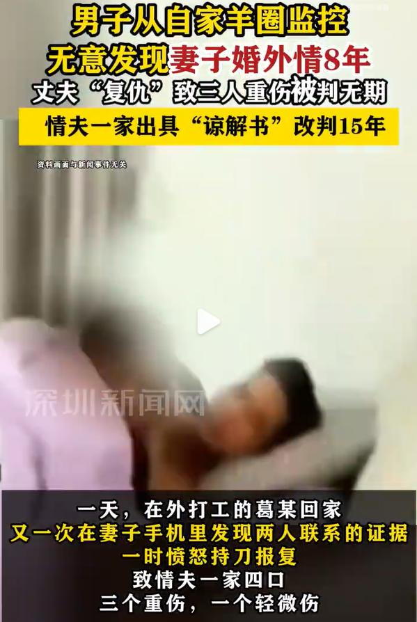 河南一男子看羊圈监控发现妻子婚外情8年，丈夫“复仇”致情夫一家四口，三个重伤一个
