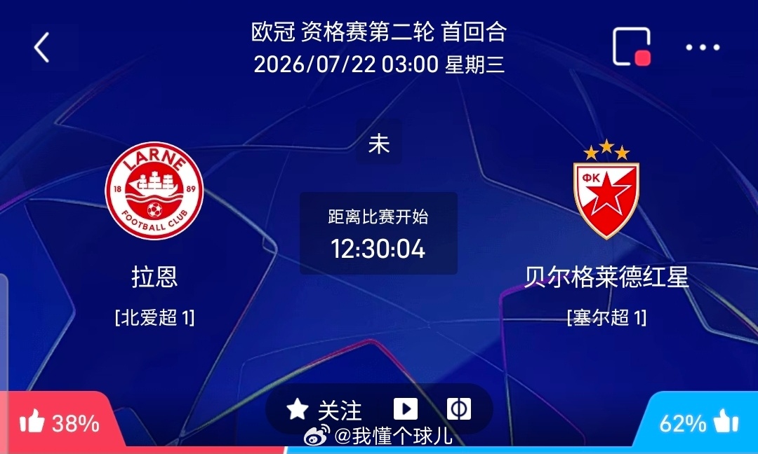 【北单】周二12欧冠方向：拉恩vs贝红星欧冠 拉恩 VS 贝红星比赛时间：202