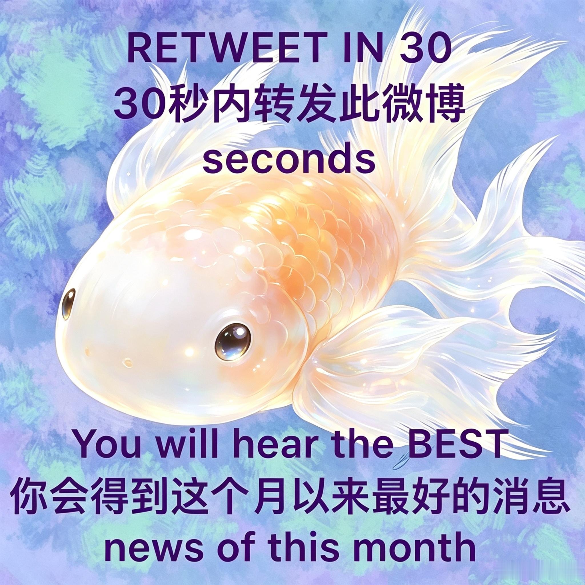 30秒转发接好运，本月会迎来超惊喜的好消息！所求皆如愿，前路皆坦途🍊 