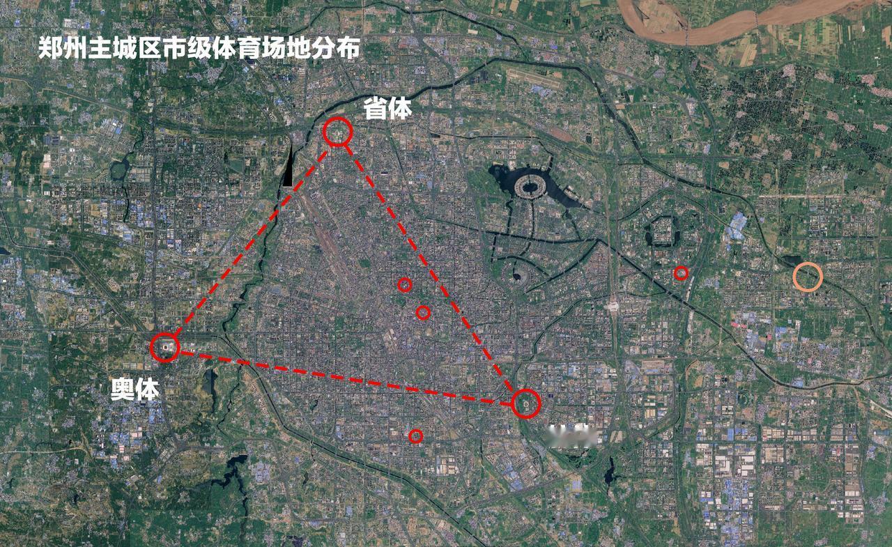 郑州主城区市级以上体育设施分布图！
结合现有和规划来看，在郑州主城区将有八处市级