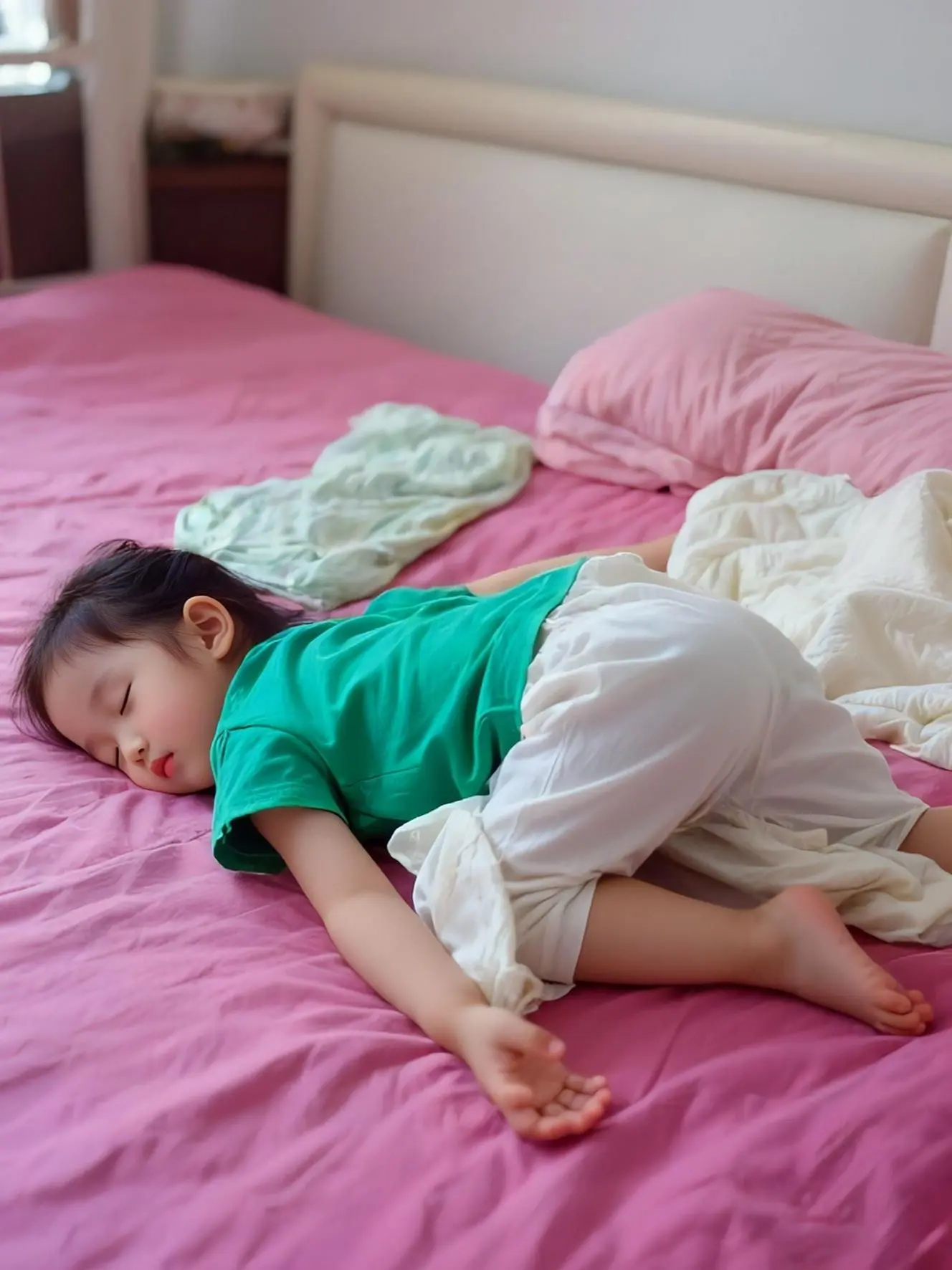 幼童卧床图