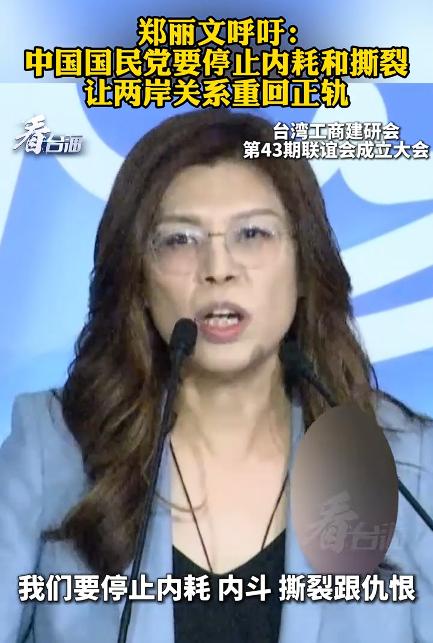 郑丽文呼吁国民党停止内耗内斗，说实话，作为国民党主席，郑丽文也不容易，因为国民党