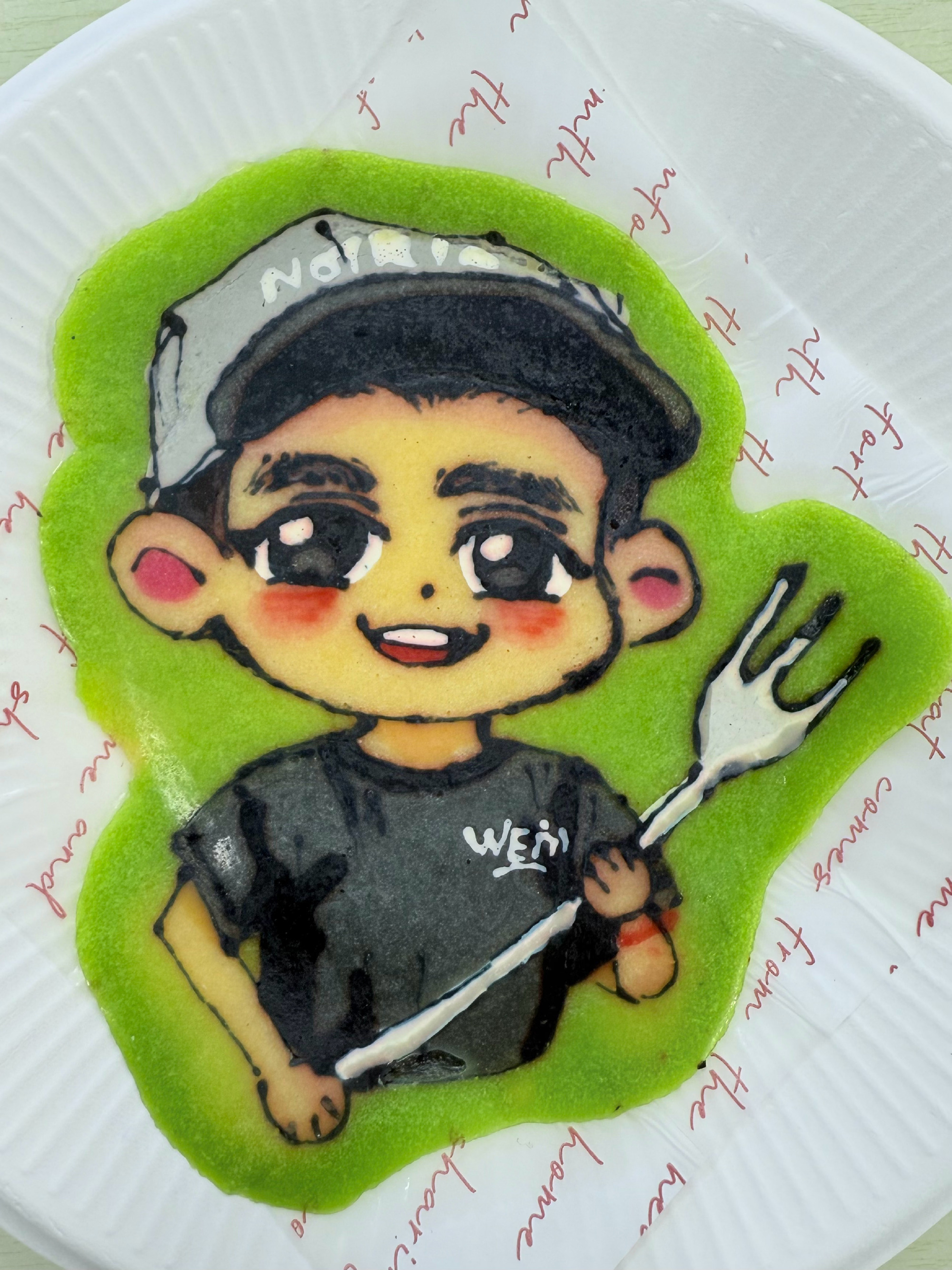 成都煎饼主理人开始给明星做痛饼了 成都那位因特色煎饼走红的主理人，竟为黄渤、何浩