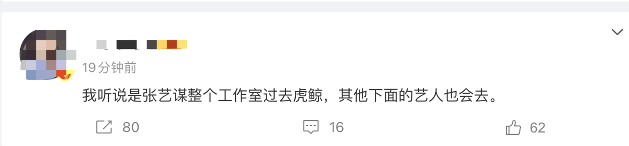 这个虎鲸文娱可以啊，有95花顶流赵露思，还有00花顶流刘浩存，还把张艺谋团队收入