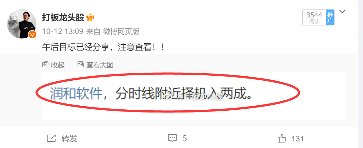 V+真爱粉 10.12日策略分享的目标 小润继续启动，跟上的朋友也有9个点肉肉了