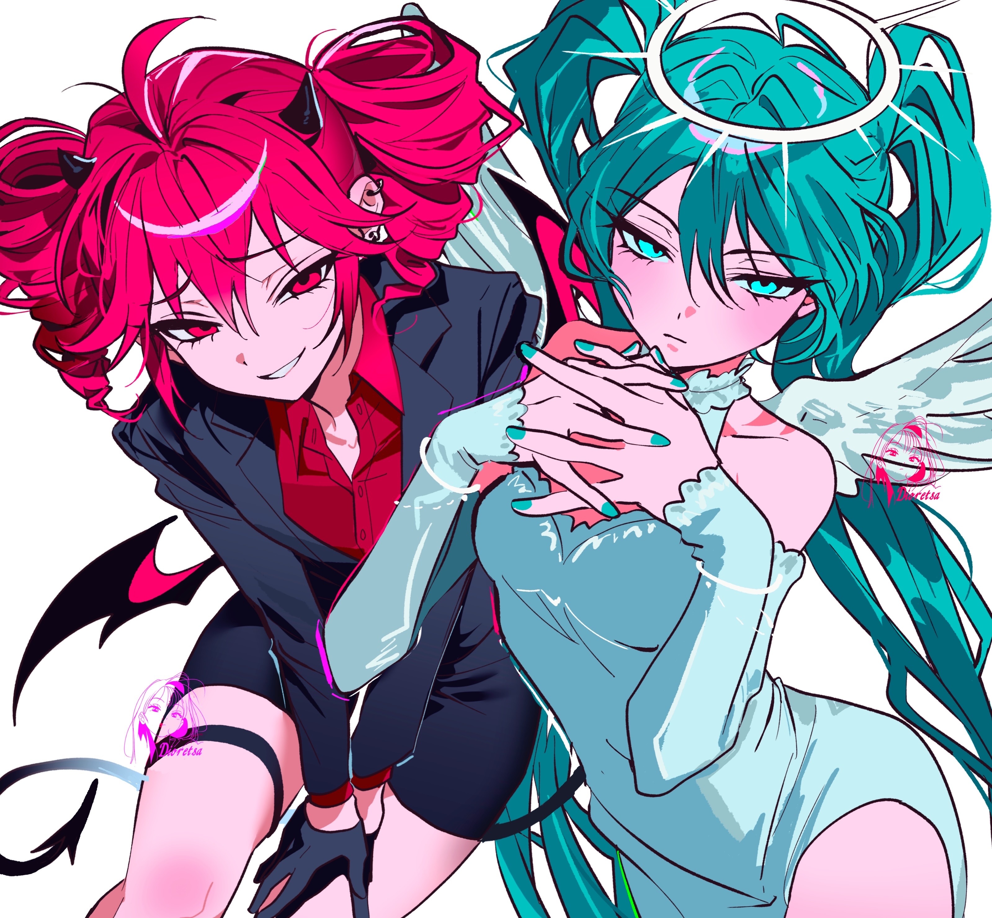 一组又酷又甜的少女插画画师：dixretsa 