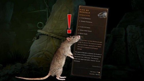 玩家称跟随老鼠能获取传说装备 可提升爆率