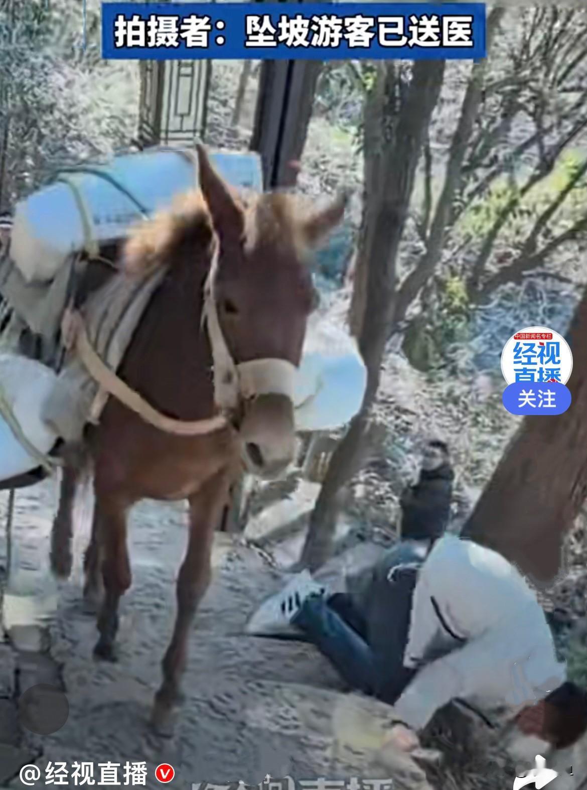 近日，浙江杭州一名游客在景区攀登“天下第一财神庙”时，站在陡坡边上只顾低头看手机