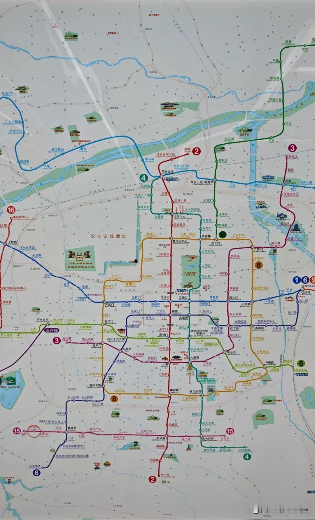 西安地铁新版线网图上线！三站更名，5号线雁东段变实线

西安地铁2025年12月