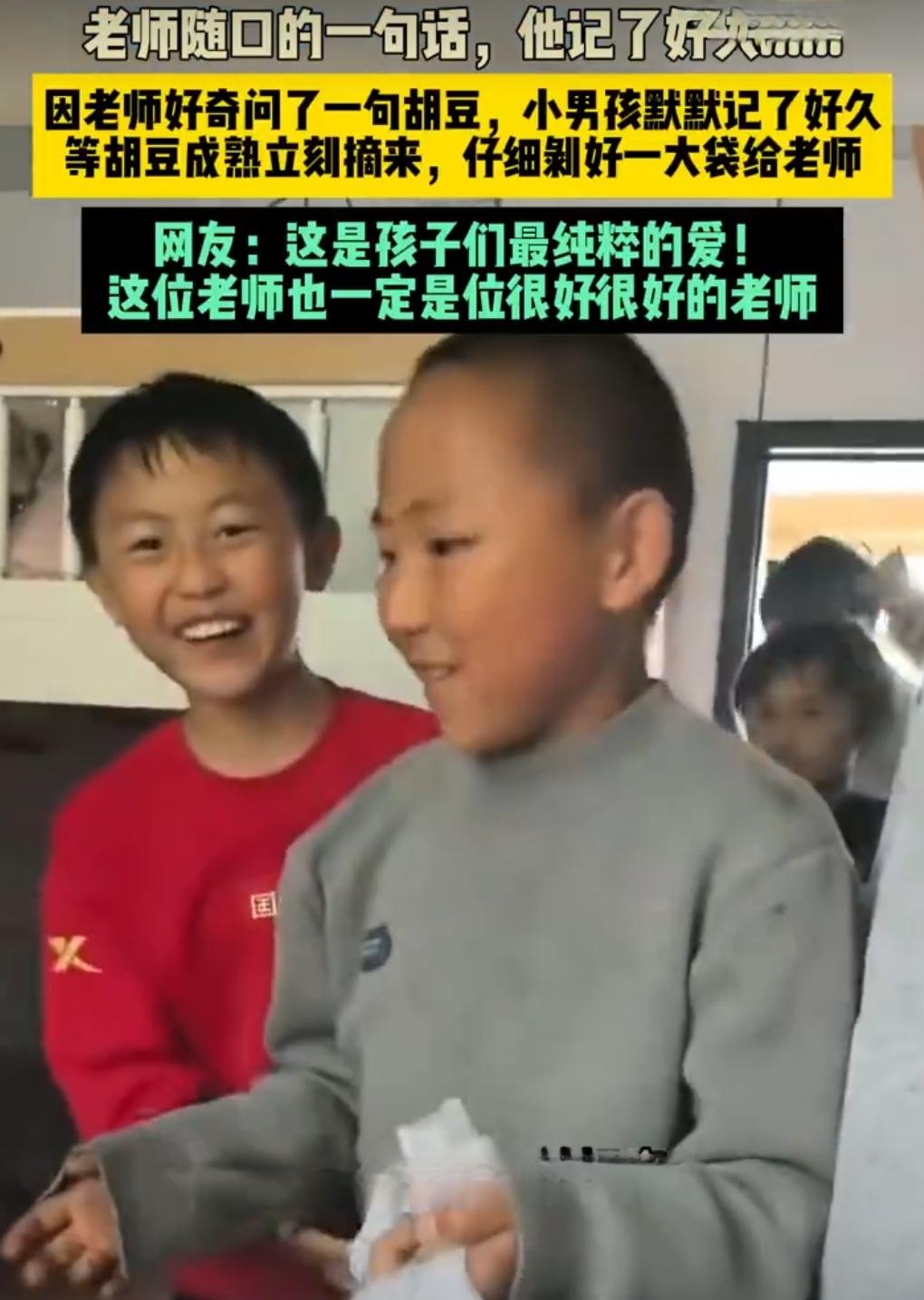 贵州大山里，一位年轻女老师刚来支教时，看着山里田间的绿植，满眼都是陌生。
 
课