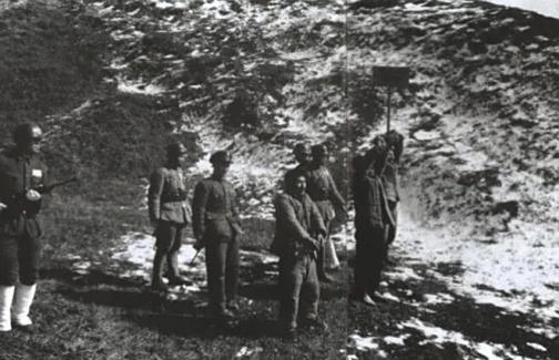1948年，曾经在南京屠杀三百名中国人的日本战犯田中军吉，在被押赴刑场准备枪决的