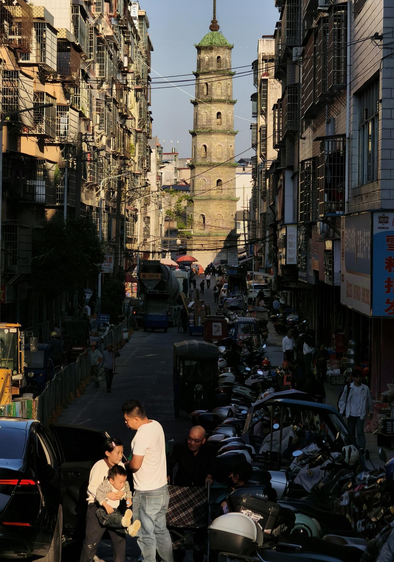 汝城文塔，1469年建，今天手机拍摄，作者：林福江汝城古城