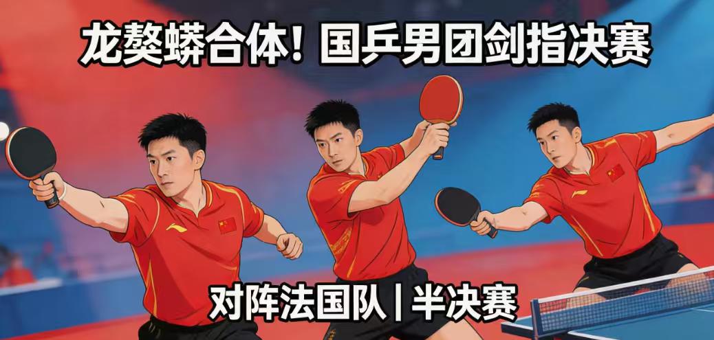 国乒男团半决赛迎战法国！凌晨2:30开打，王楚钦能否率队复仇？
北京时间5月10