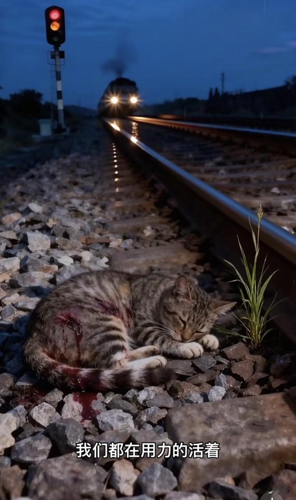 太可怜了！一位大叔说铁路养护工人，这天夜里他和往常一样去铁路上巡逻，结果当他走到