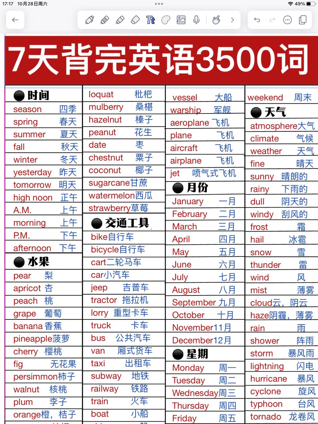 7天刷爆英语3500词！高效记忆！狠狠逆袭！