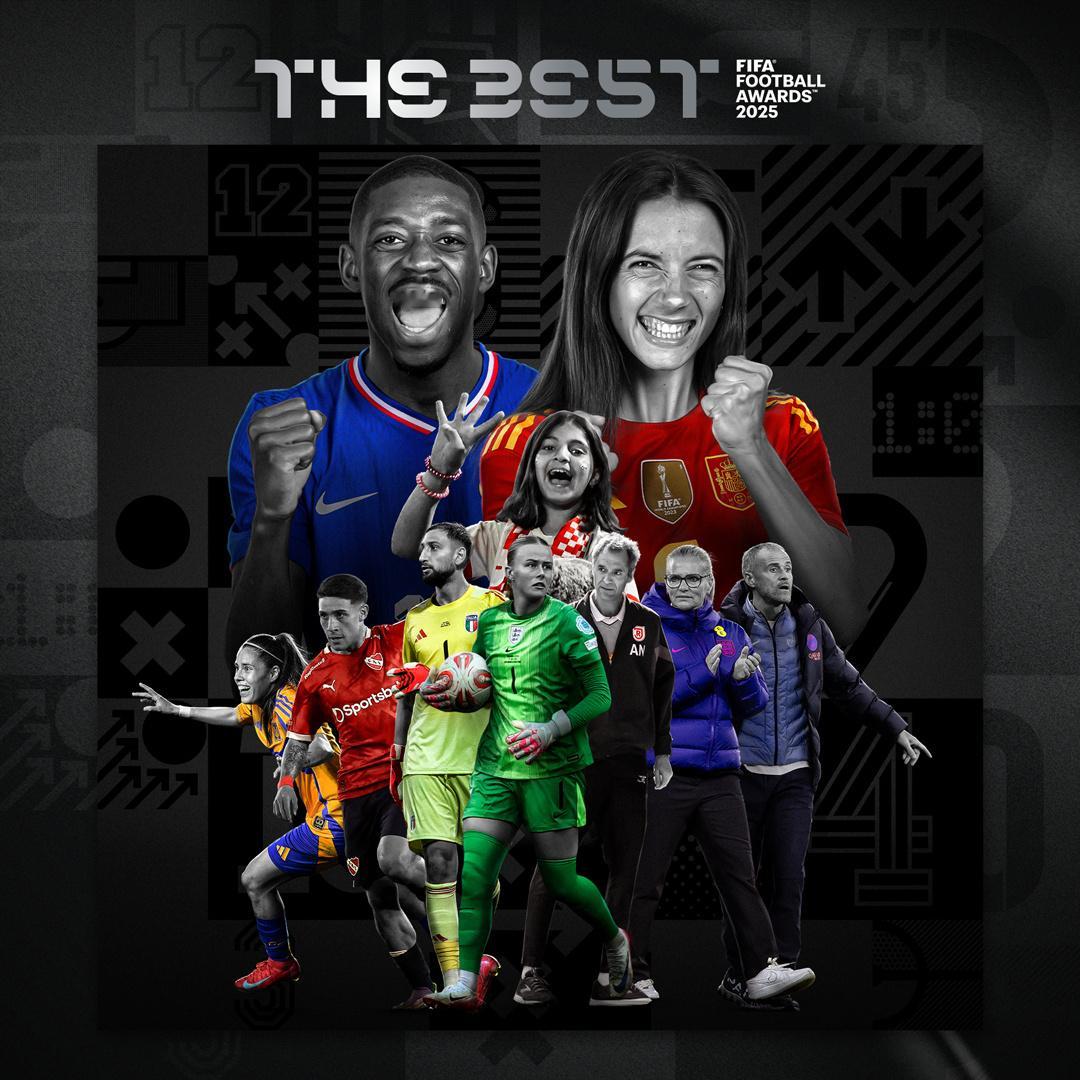 2025国际足联年度最佳出炉国际足联2025年度最佳奖项全部出炉，具体奖项如下：
