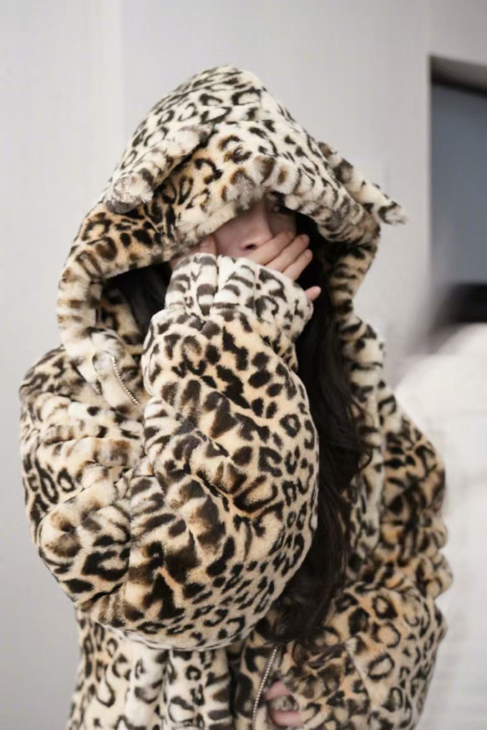 杨幂豹纹毛绒外套杨幂豹塑🆘姐姐美成啥了！杨幂