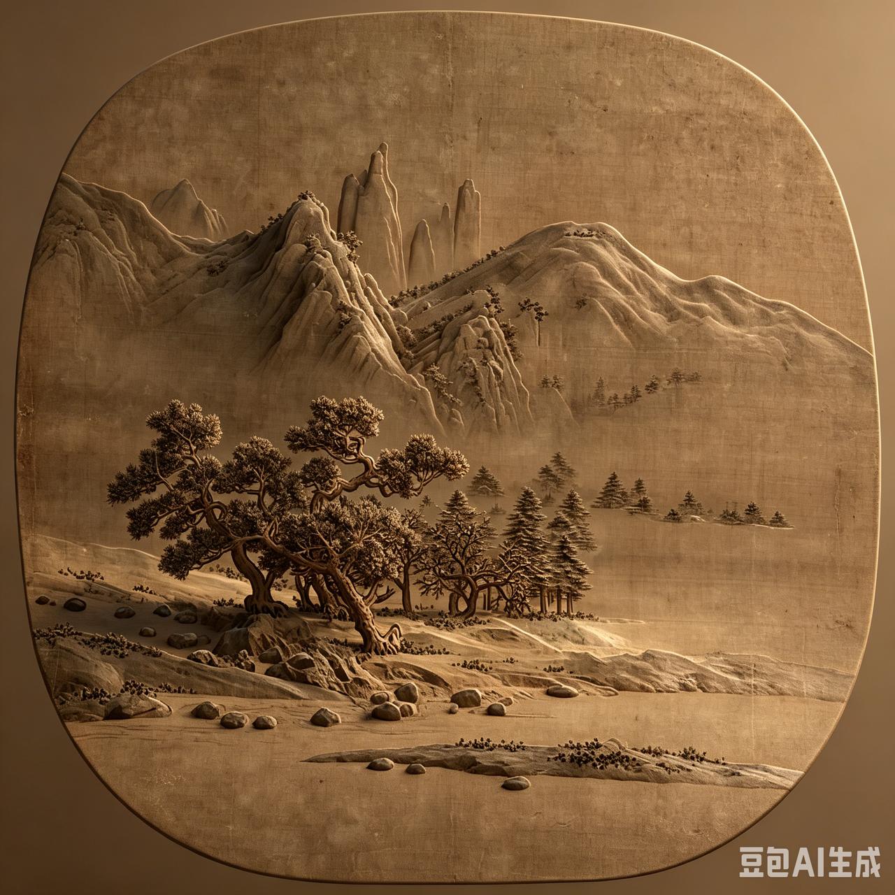 宋 米元辉《山水图》鉴赏