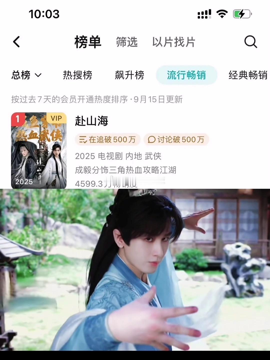 成毅《赴山海》拉新周榜第一 ​​​