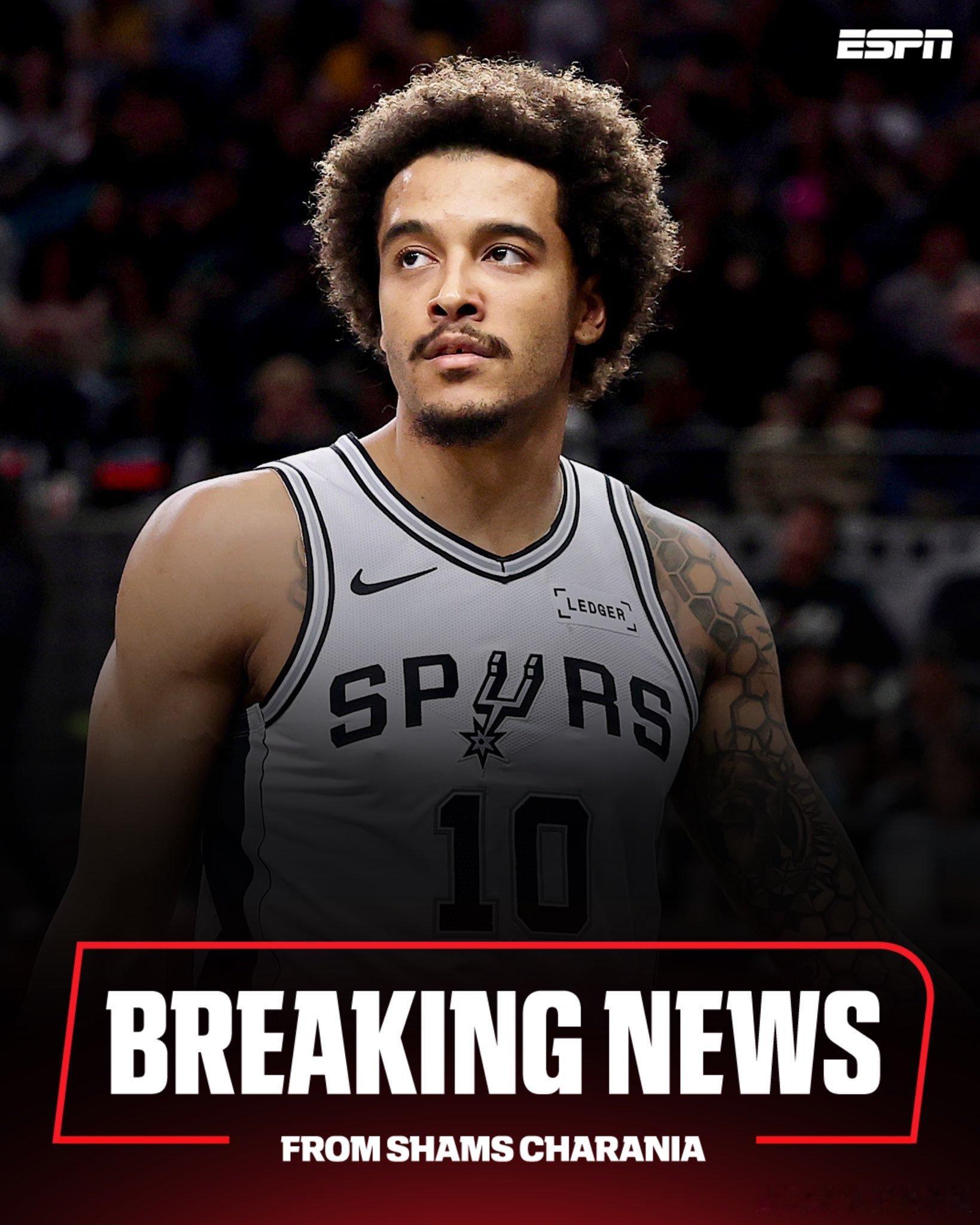 Shams：索汉与马刺队正式解约，成为自由球员！索汉是22年9号秀，生涯场均10