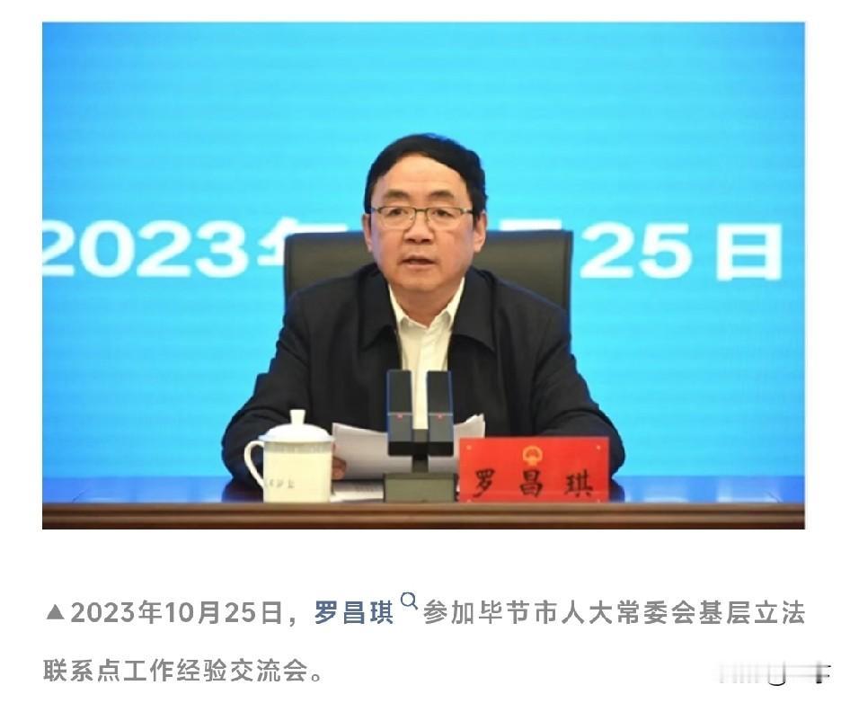 毕节市人大常委会原一级巡视员罗昌琪接受审查调查：曾任市委组织部常务副部长、市扫黑