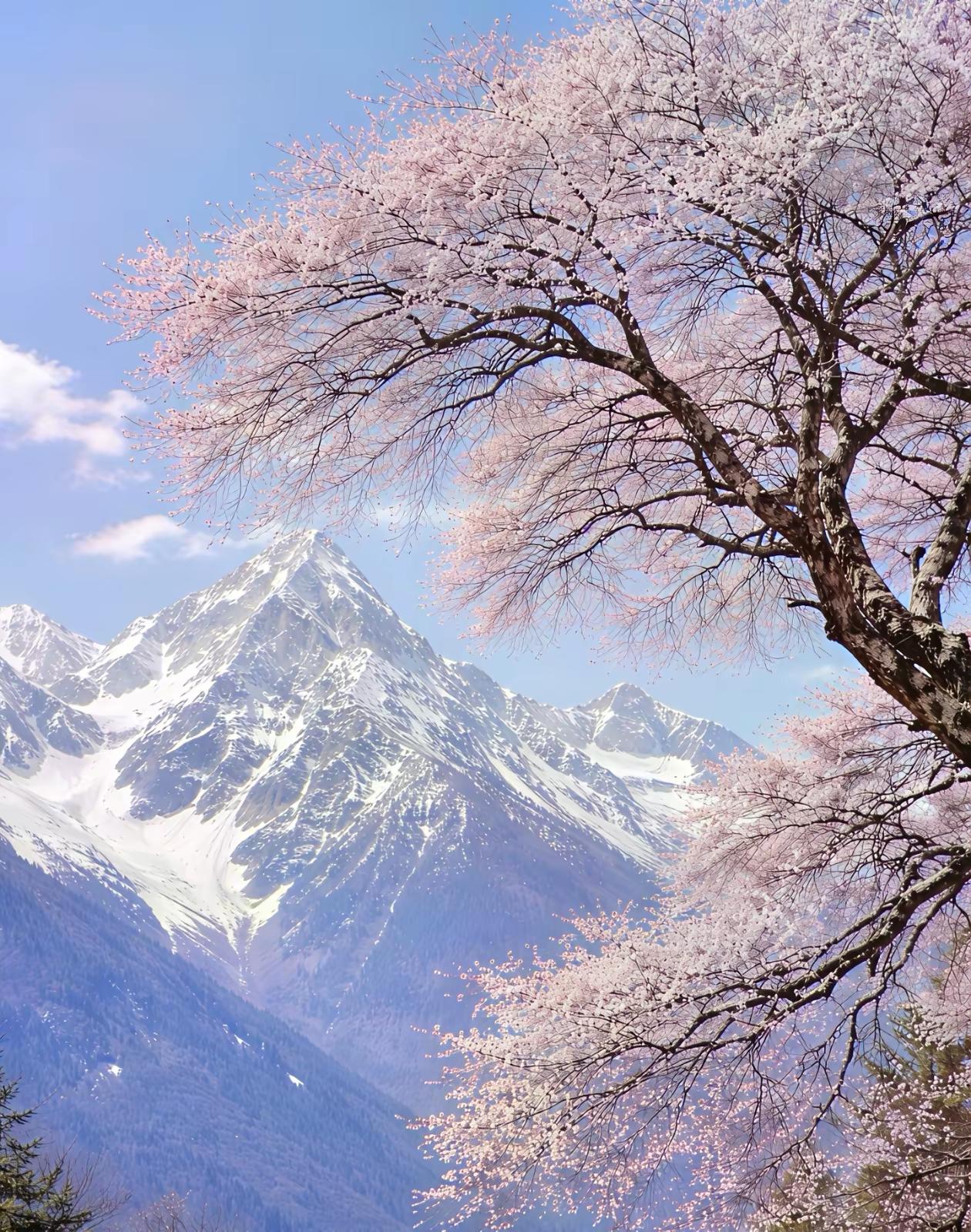 雪山梵音
 
群山静卧，雪线绵延至天际。冷峻的峰峦刺破流云，终年不化的积雪铺展成