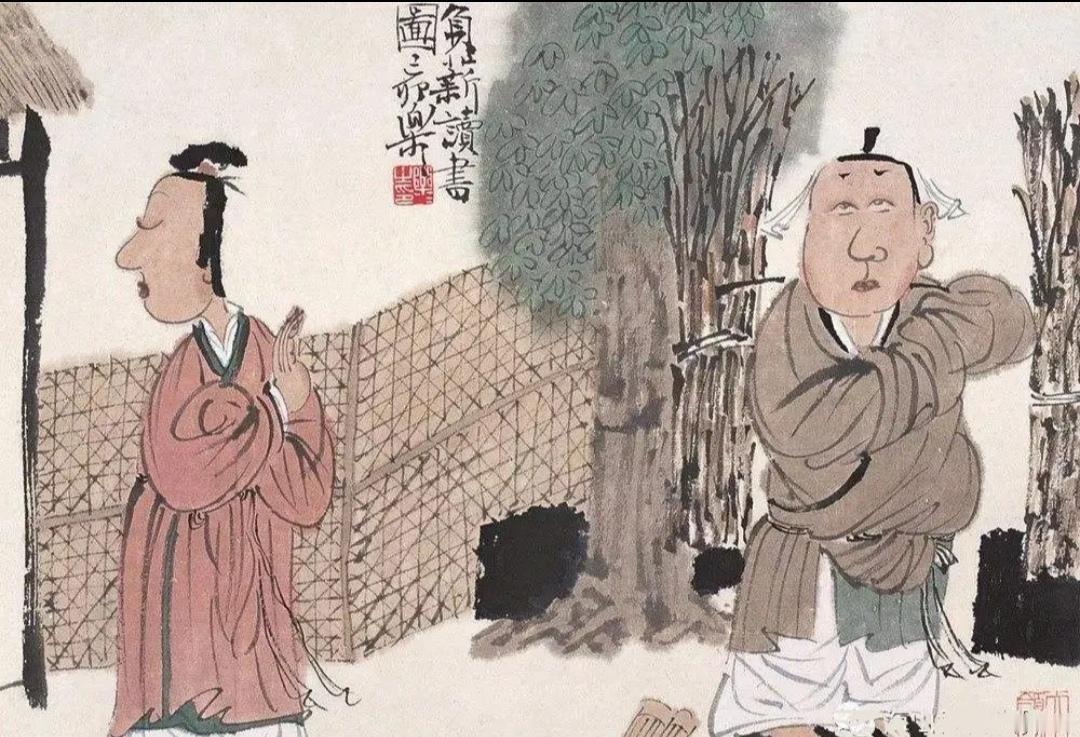 上联，休夫，买臣砍柴妇嫌弃

下联，？？？
朱买臣是西汉时期，早年在山里砍柴为生
