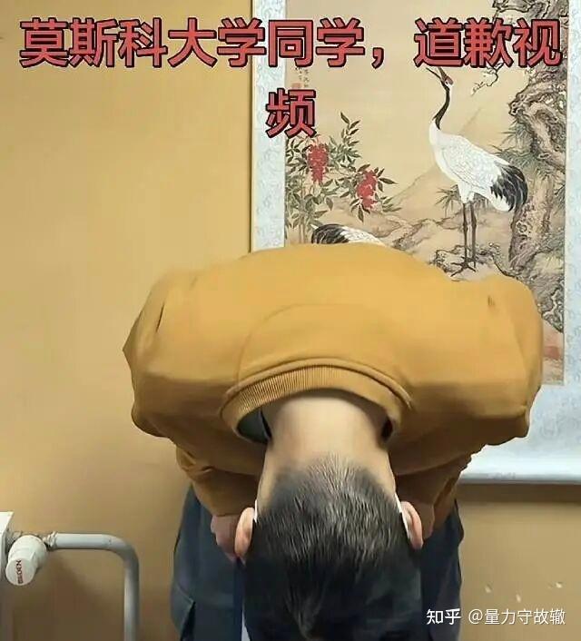鞠躬90度 , 真标准. 鉴定为真

他道歉视频里的那幅背景画，
不知道有没有人