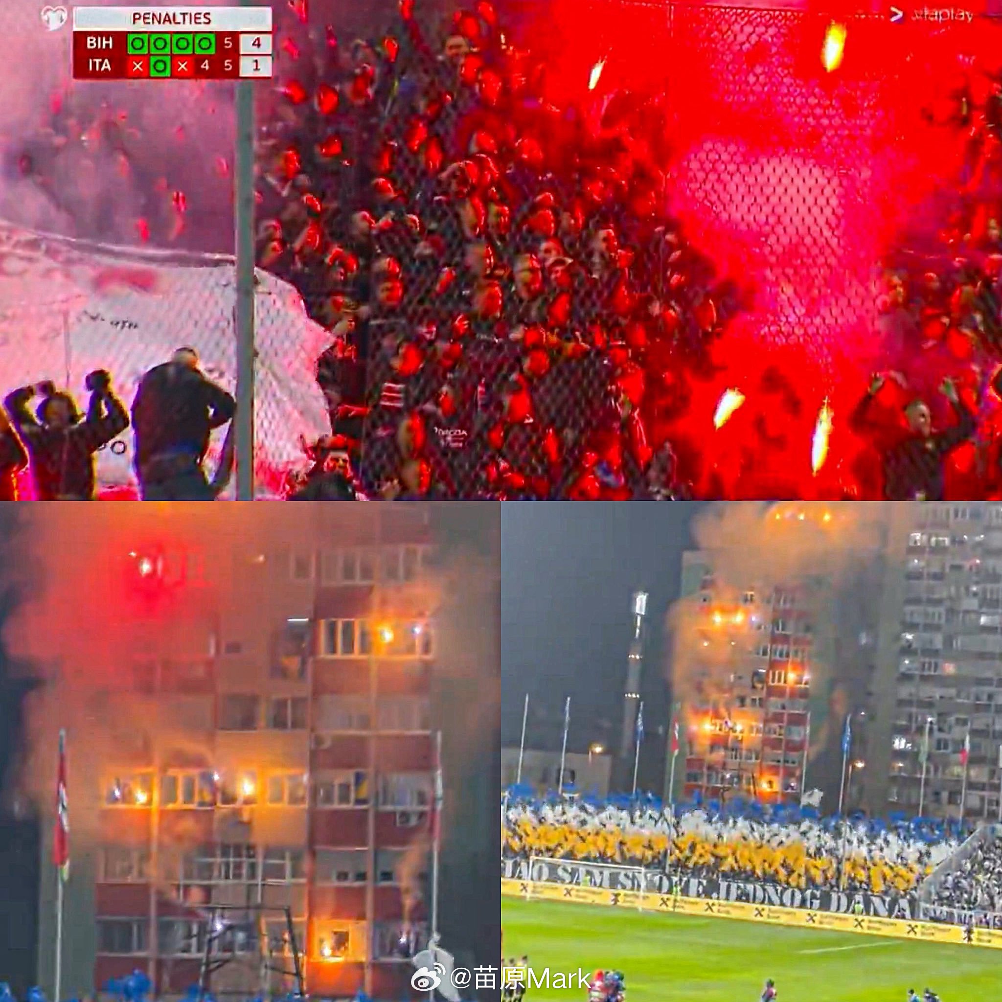 波黑5比2意大利 波黑人疯了，比赛没结束就点了自家房子祭天，你意大利不死都不行啊