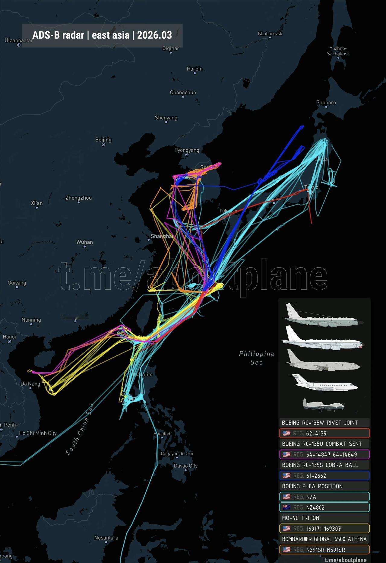 美军针对中国沿海的抵进空中侦察，每年超过1200架次，超过了冷战时期对苏联的侦察