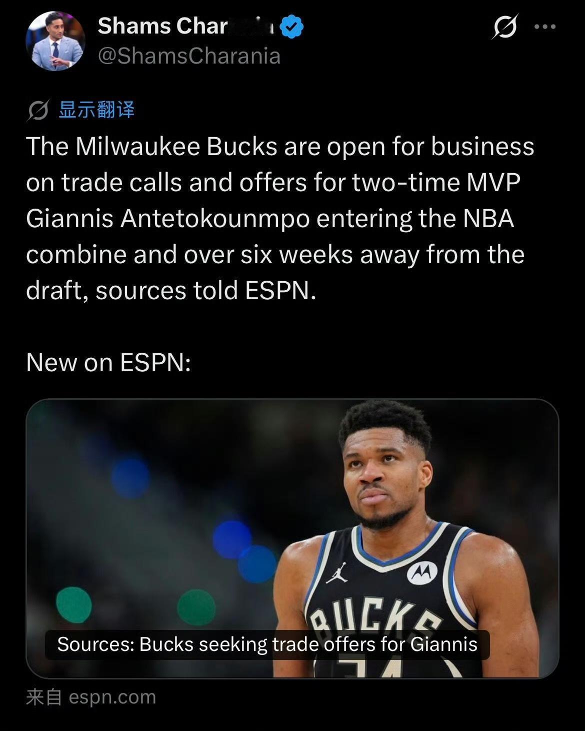 消息人士向ESPN透露，随着NBA联合试训即将开启、距离选秀大会还有六周有余，密