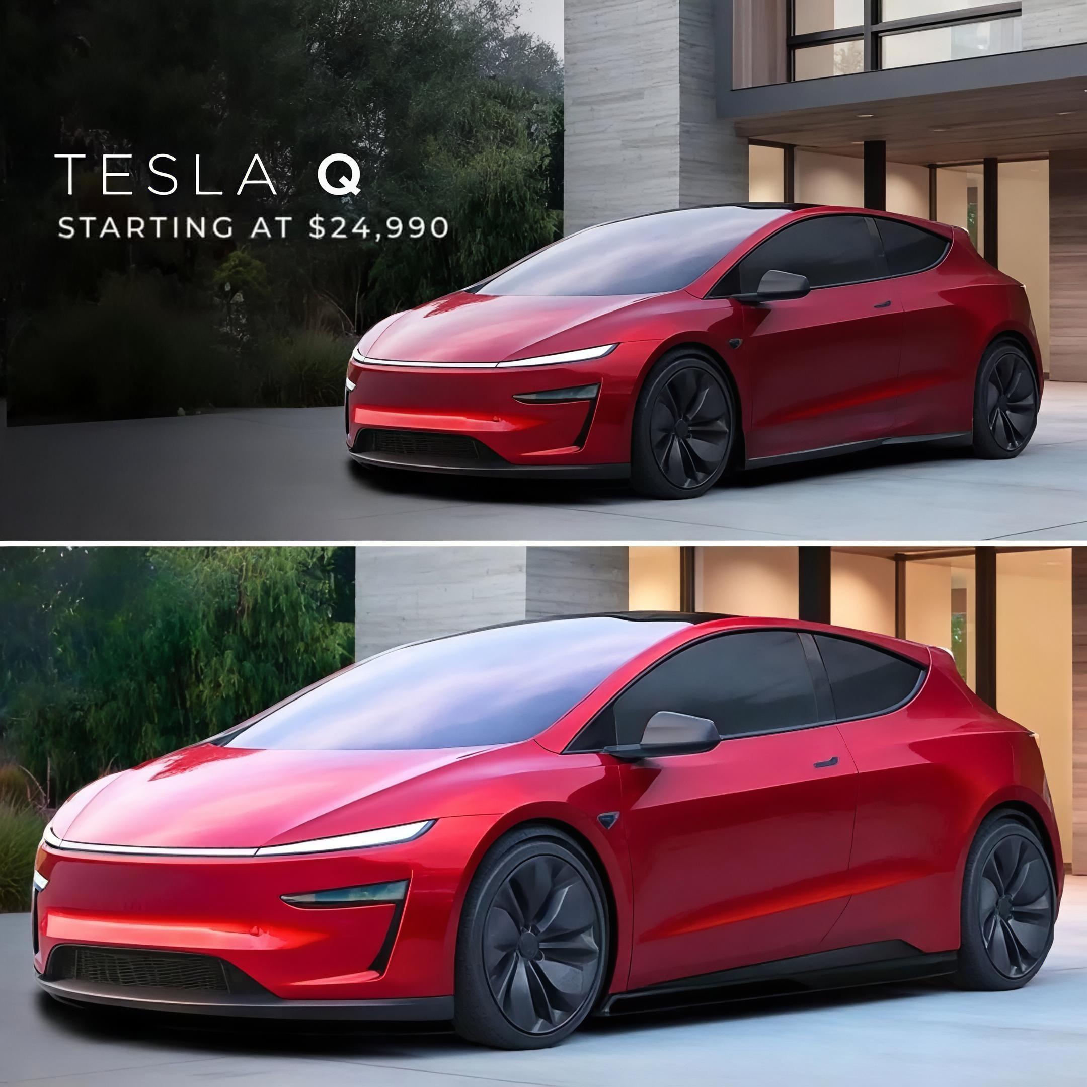 车越小特斯拉越猛Model3同尺寸竞品都是弟弟如果有ModelQ特斯拉就是无敌的