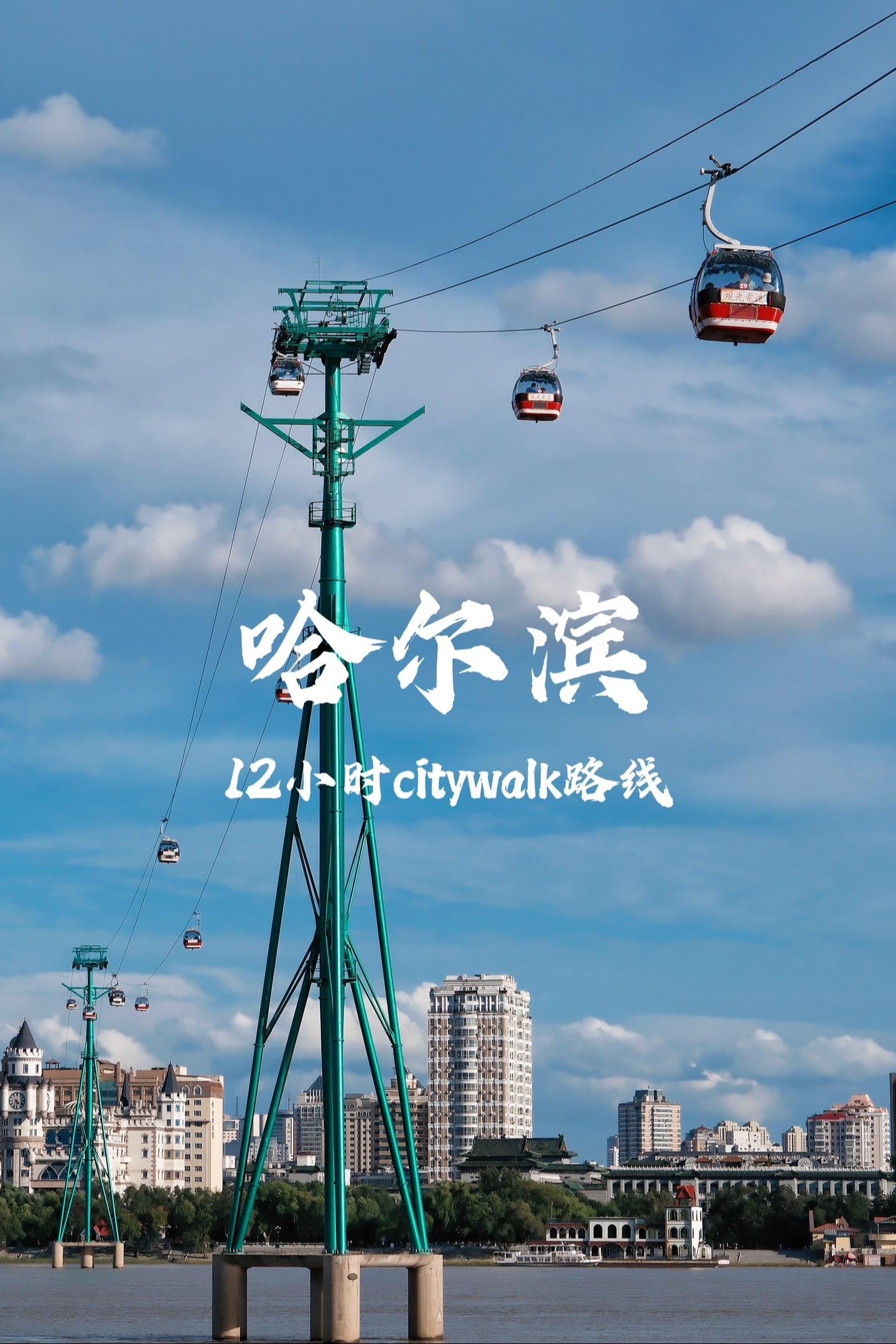 哈尔滨12小时CITY WALK，从早到晚暴走2W步   哈尔滨的冬天...