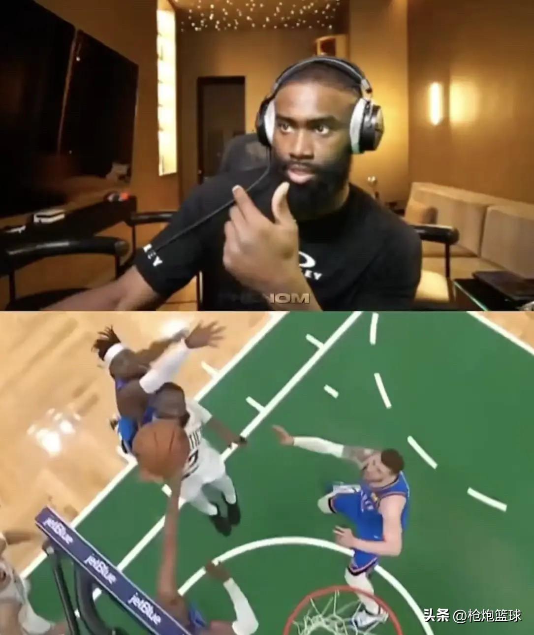 杰伦-布朗真幽默啊

凯尔特人球星杰伦-布朗今天在直播中谈到了昨天和雷霆的比赛中