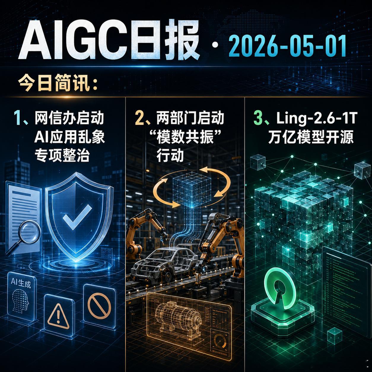 【AIGC日报 · 2026-05-01】今日简讯：1、网信办启动 AI 应用乱