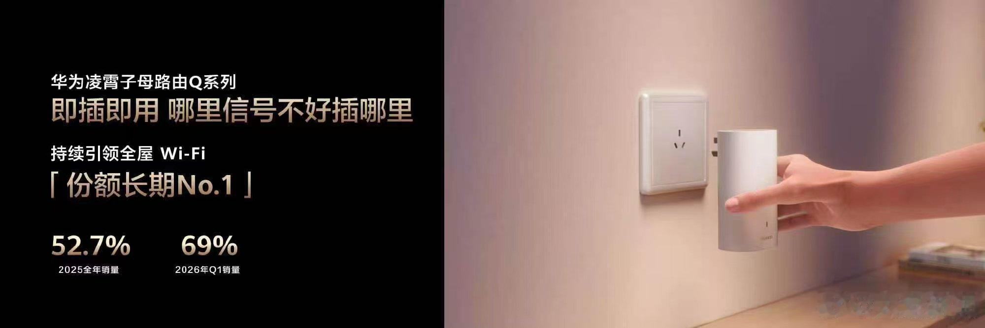 全屋组网迎来新变革，华为首发免布线千兆路由。一季度销量遥遥领先，口碑销量双向丰收