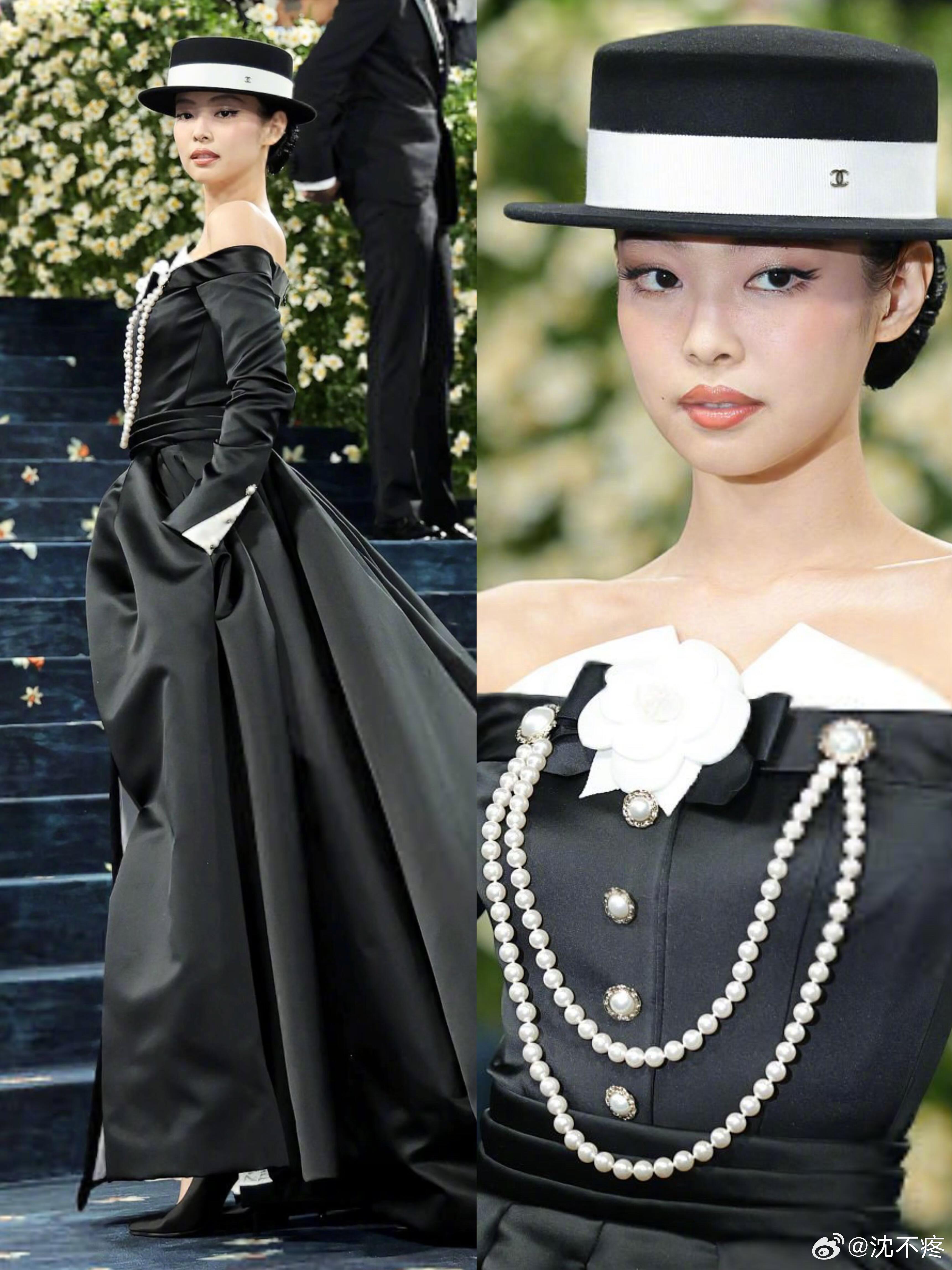 Jennie第三次参加MetGalaJennie身穿Chanel特别定制亮相20